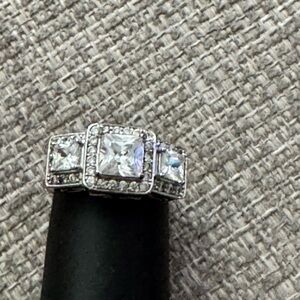 Source Unknown Silver Radiant Trio Ring (fun ring)